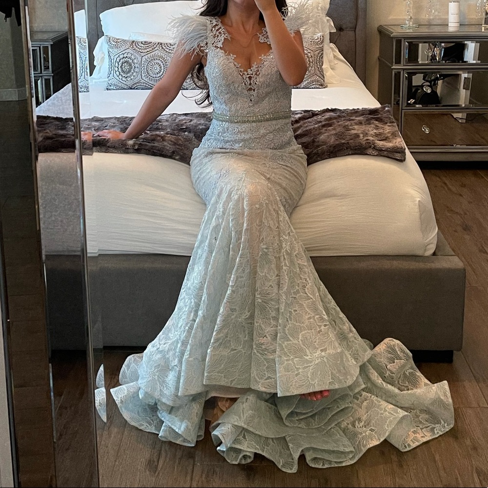 MacDuggal Beaded Mermaid Dress